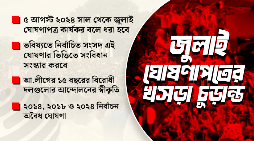 জুলাই ঘোষণাপত্রের খসড়া