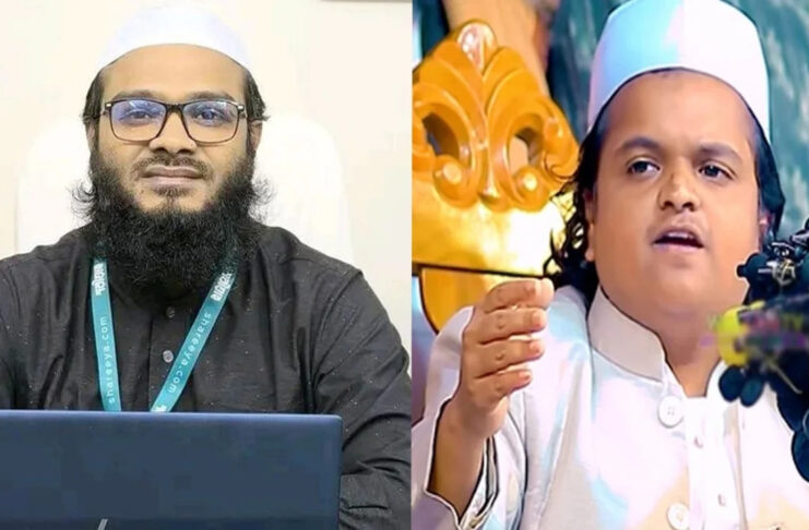 মাওলানা রফিকুল ইসলাম মাদানী এবং মুফতি মামুনুর রশিদ কাসেমীর কোলাজ ছবি