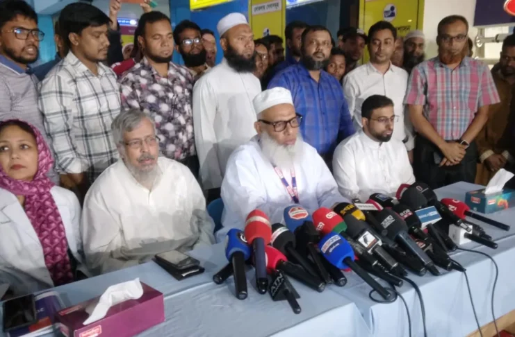 রাজধানীর মগবাজারে আদ্-দ্বীন হাসপাতালের জরুরি সংবাদ সম্মেলনে নির্বাহী পরিচালক ডা. শেখ মহিউদ্দিনের বক্তব্য