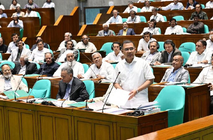 জাতীয় সংসদে বক্তব্য রাখছেন প্রধানমন্ত্রী তারেক রহমান