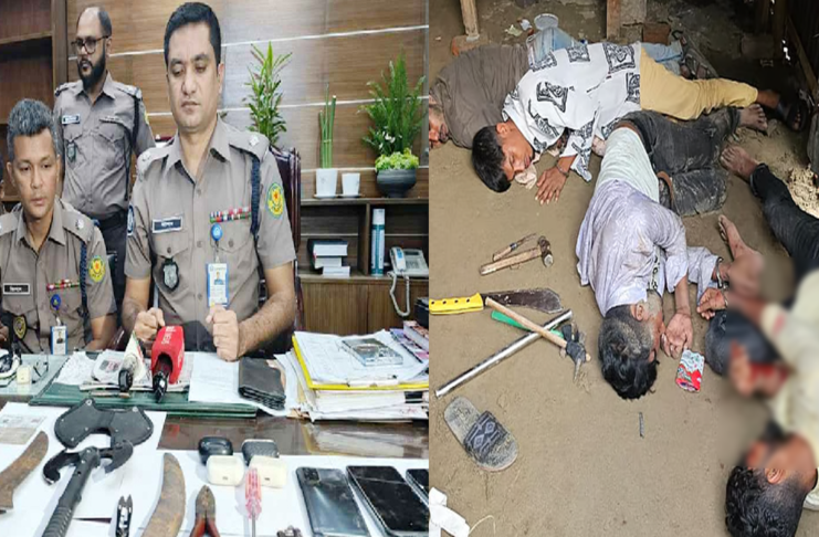 রাজধানীর আদাবরে ছিনতাইকারীদের হামলায় রক্তাক্ত পুলিশ কর্মকর্তা এবং পুলিশের গুলিতে আহত ছিনতাইকারীরা