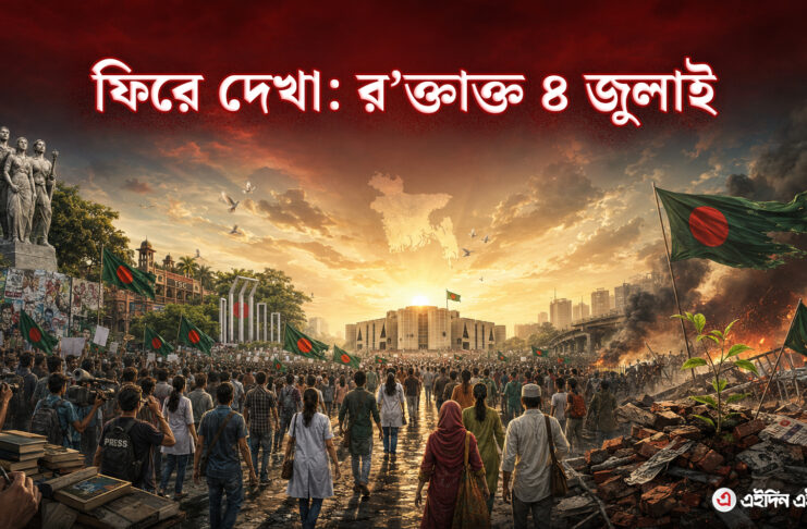 ২০২৪ সালের ৪ জুলাই ঢাকা বিশ্ববিদ্যালয়ের রাজপথে কোটা সংস্কার আন্দোলনের শিক্ষার্থীদের বিক্ষোভ